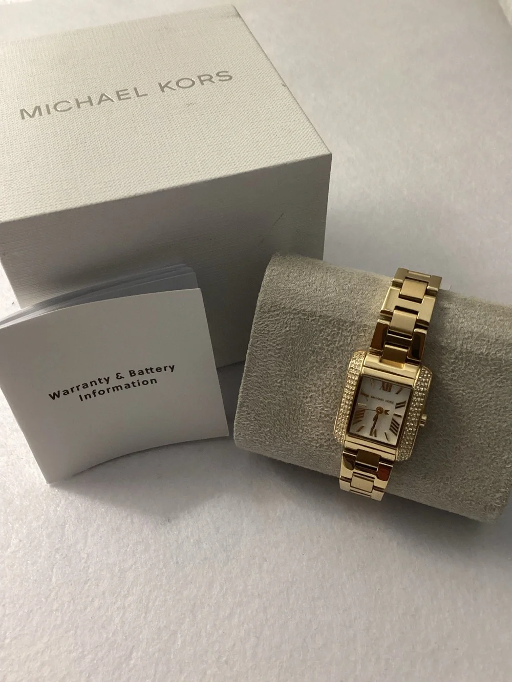 Michael Kors Mini Emery Pavé Gold-Tone Stainless Steel Watch 22mm